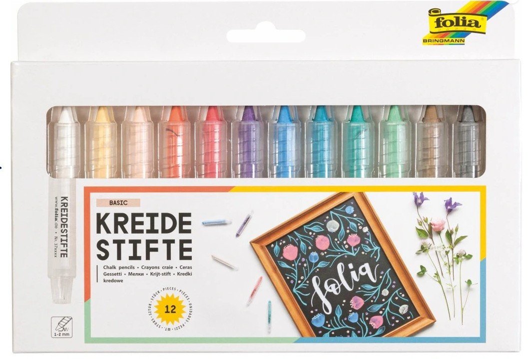 Křídy v tužce pastelové12 ks