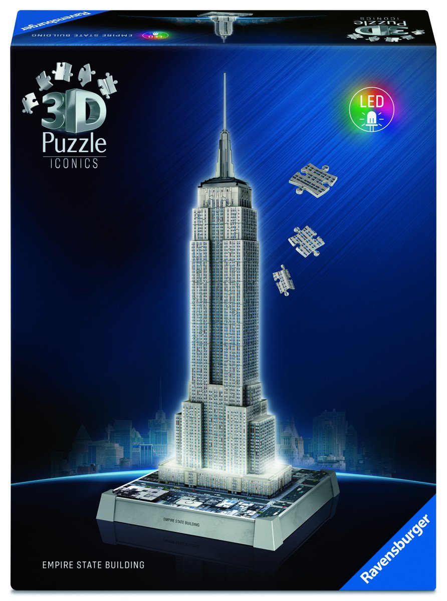 3D Puzzle Iconics Empire State Building Noční edice 216 dílků