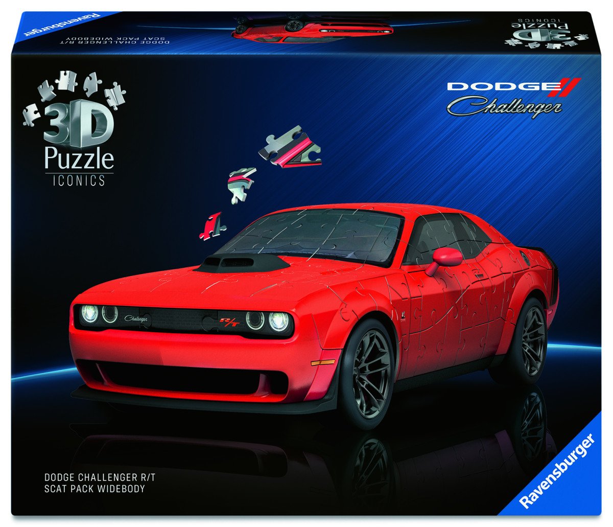 3D Puzzle Iconics Dodge Challenger RT Scat Pack Widebody 108 dílků