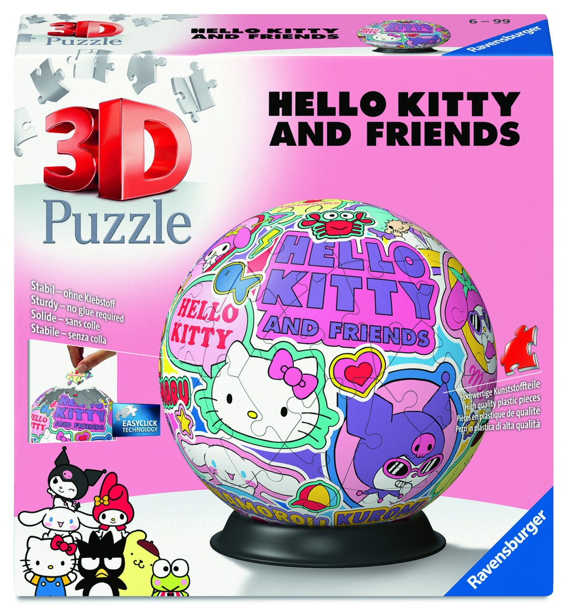3D Puzzle-Ball Hello Kitty 72 dílků