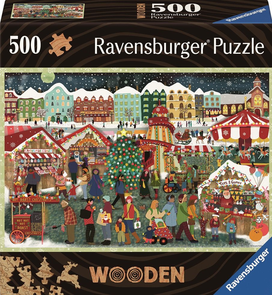 Dřevěné puzzle Kouzlo Vánoc 500 dílků