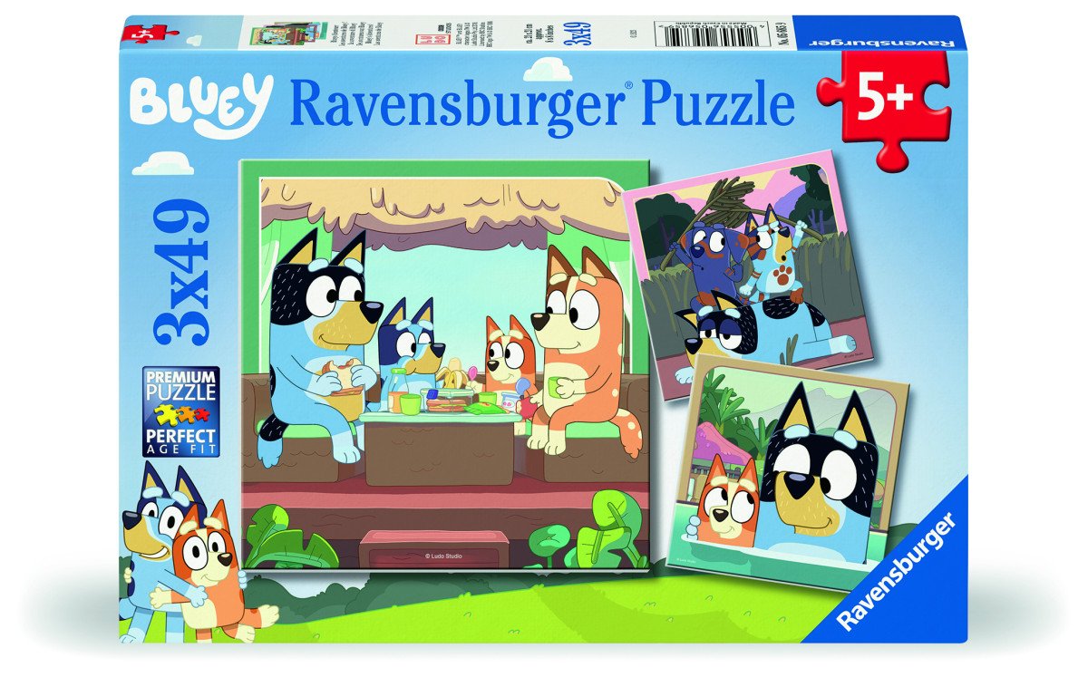 Puzzle Bluey 3x49 dílků