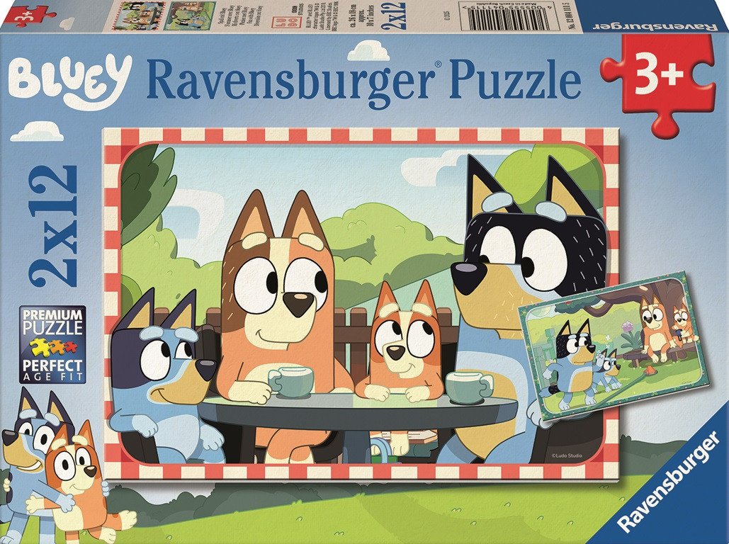 Puzzle Bluey na pikniku 2x12 dílků