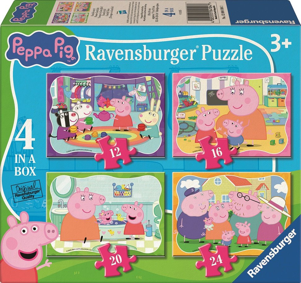 Puzzle Prasátko Peppa 4v1