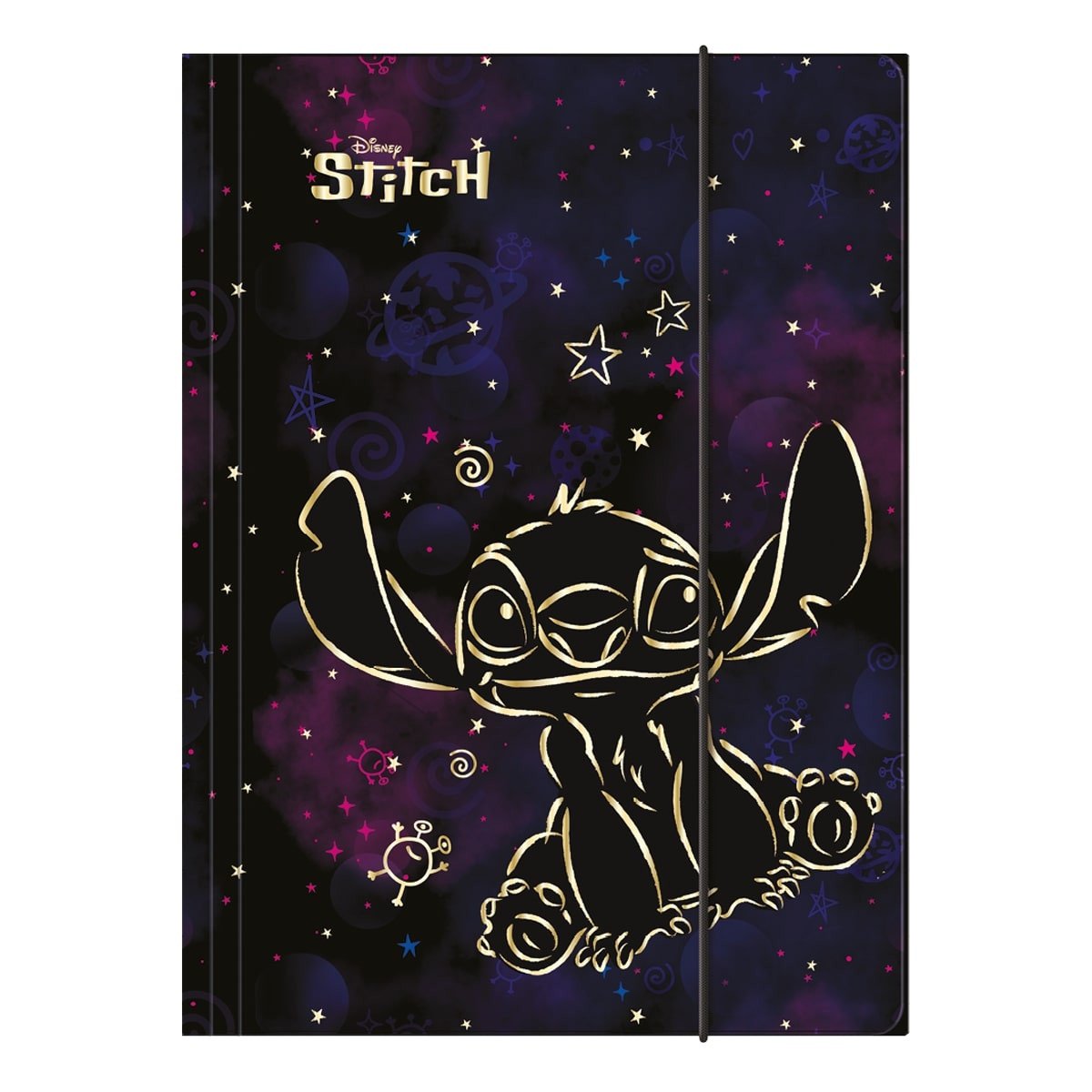 Colorino školní desky s gumičkou A4 - Stitch Gold 2