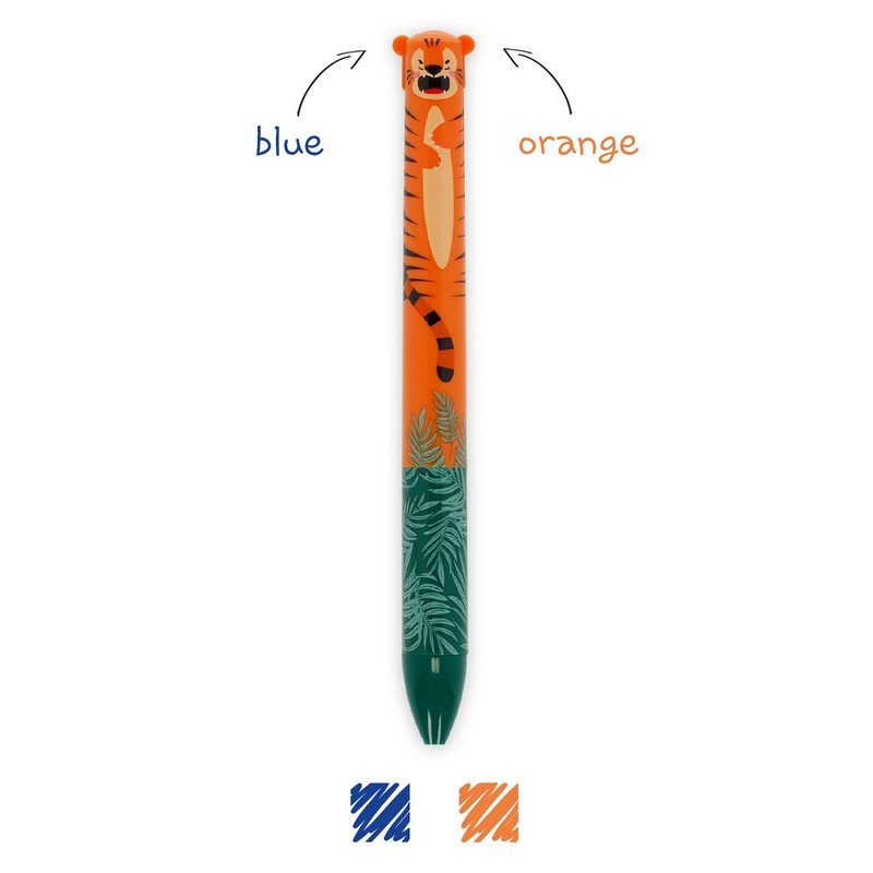 Dvoubarevná propiska Legami ClickClack - Tiger