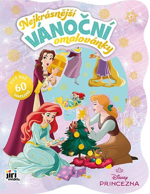 Princezny - Nejkrásnější vánoční omalovánky se samolepkami