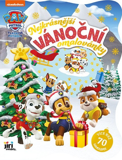 Tlapková patrola - Nejkrásnější vánoční omalovánky se samolepkami