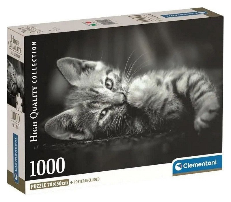 Puzzle Černobílé kotě 1000 dílků