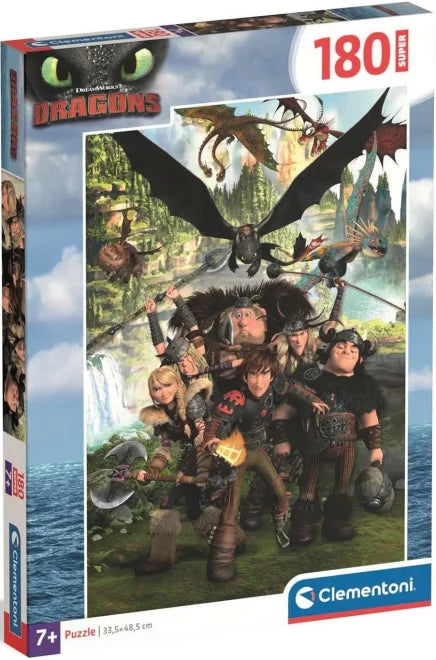 Puzzle Jak vycvičit draka Jezdci z Blpu 180 dílků