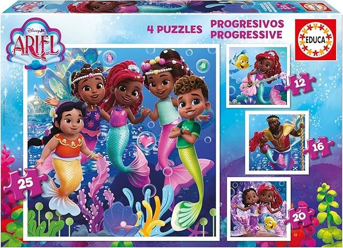 Puzzle Disney Ariel 4v1 12162025 dílků