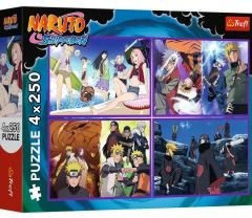 Puzzle Naruto Shippuden Dobrodružství Naruta Uzumaki 4x250 dílků