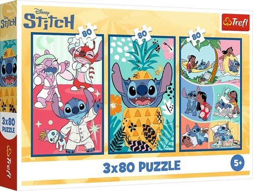 Puzzle Lilo  Stitch Svět Stitche 3x80 dílků
