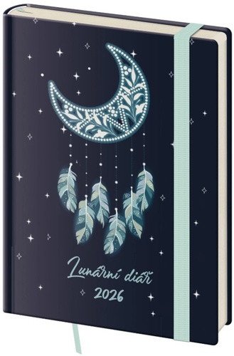 Diář 2026 týdenní B6 lunární Dream s gumičkou