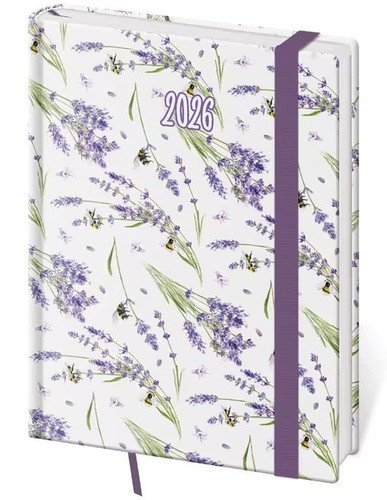 Diář 2026 denní B6 Vario - Lavender s gumičkou
