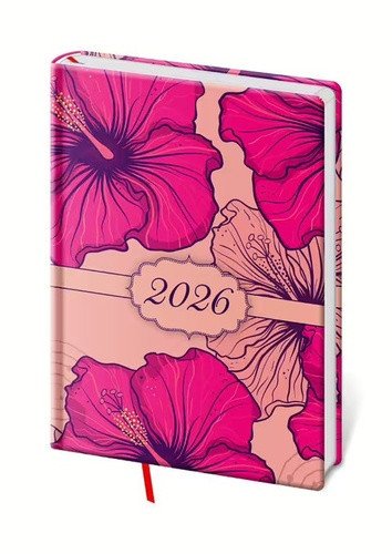 Diář 2026 týdenní A5 Vario Lyra - Hibiscus