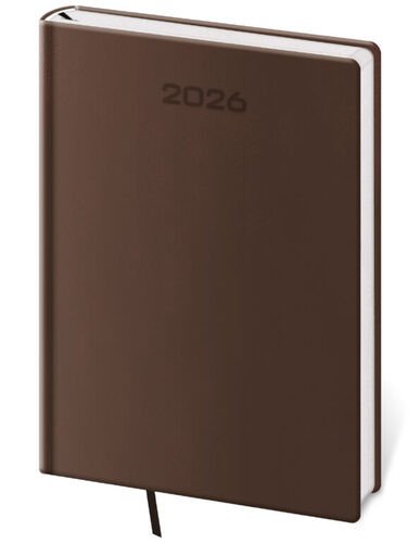 Diář 2026 týdenní A5 Soft - hnědá