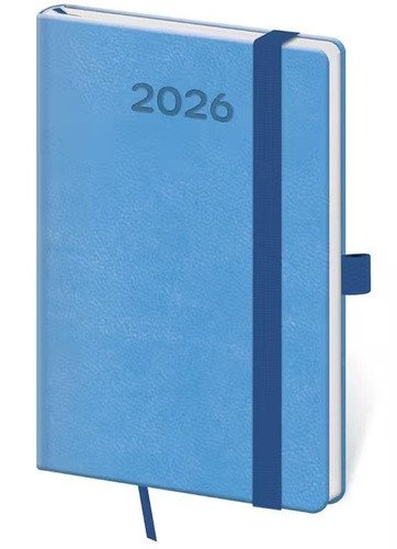 Diář 2026 týdenní kapesní Print Pop - světle modrá