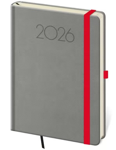 Diář 2026 týdenní A5 Praga - tmavě šedá