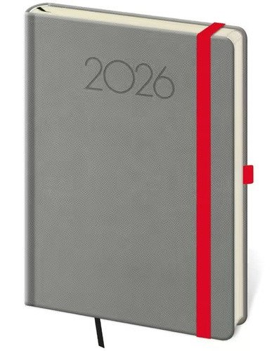 Diář 2026 denní A5 Praga - tmavě šedá