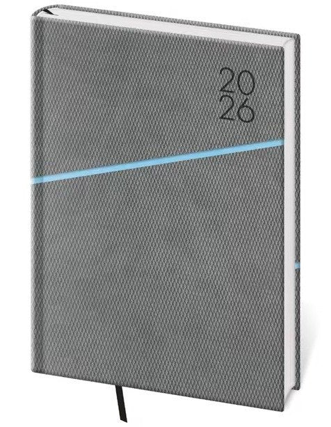 Diář 2026 týdenní A5 Grife - šedomodrá