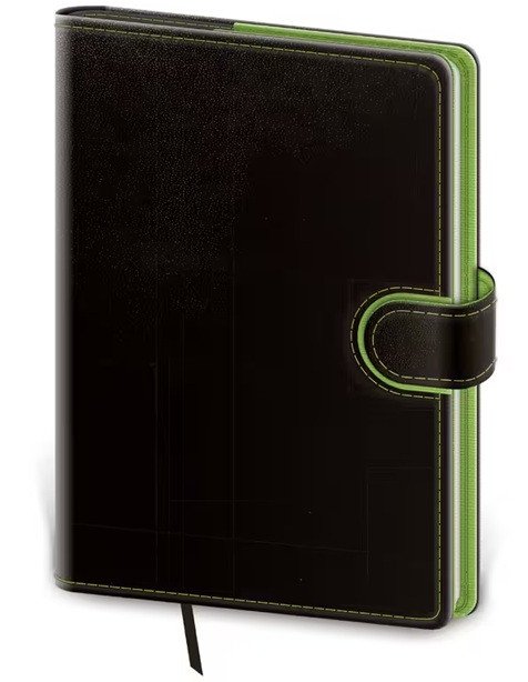 Diář 2026 denní B6 Flip - černozelená
