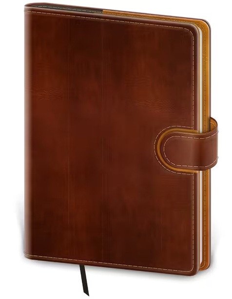 Diář 2026 týdenní A5 Flip - hnědohnědá