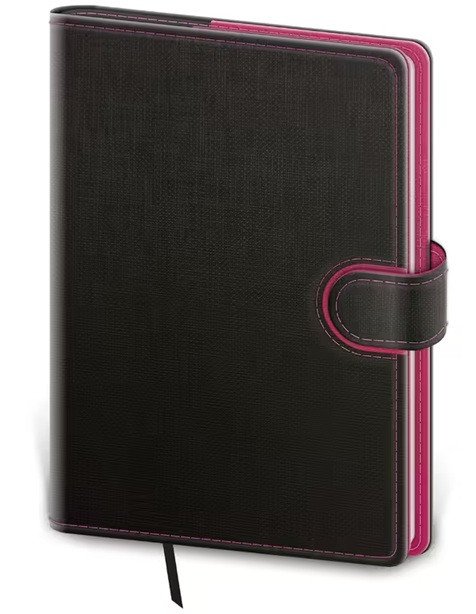 Diář 2026 denní A5 Flip - antracitmagenta