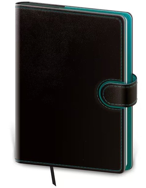 Diář 2026 denní A5 Flip - černopetrolejová