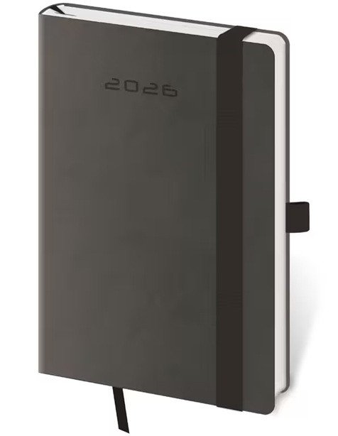 Diář 2026 týdenní kapesní Flexies - tmavě šedá