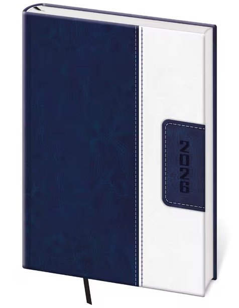 Diář 2026 denní A5 Classic - modrobílá