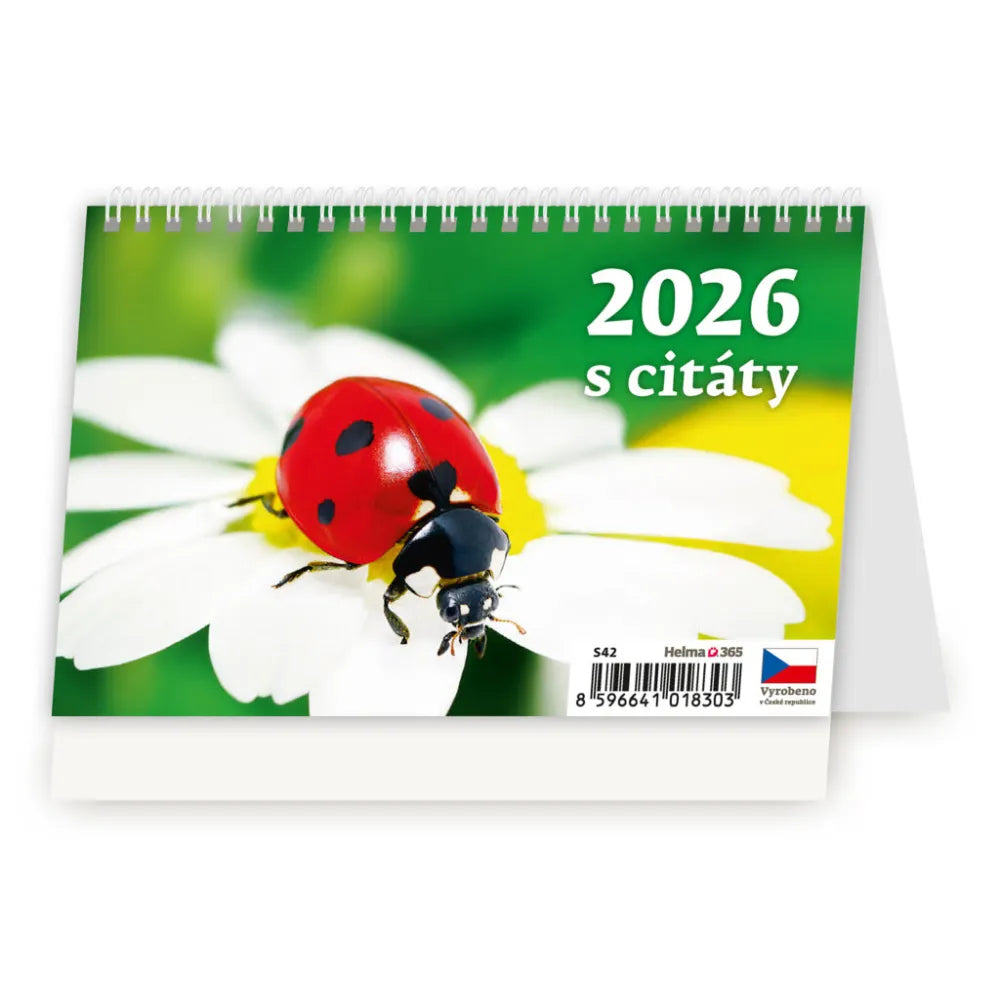 Kalendář stolní 2026 - Týdenní S s citáty