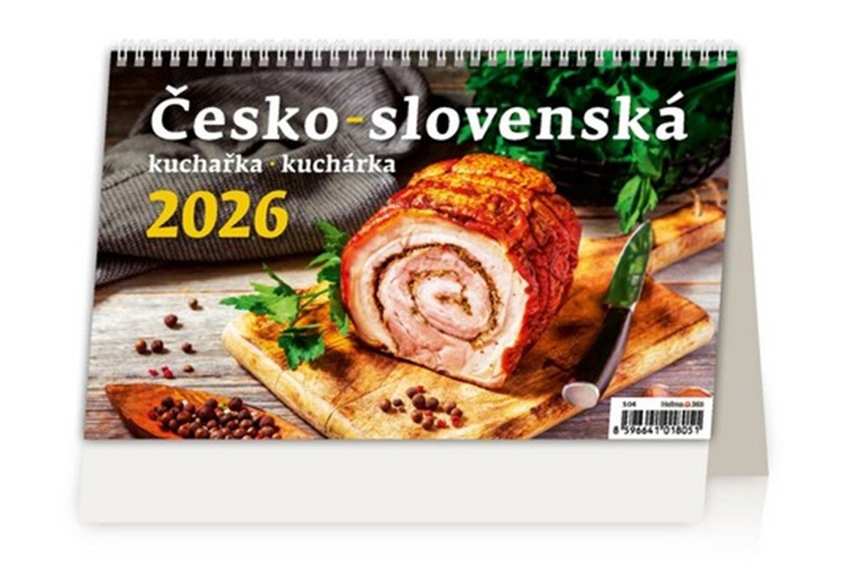 Kalendář stolní 2026 - Česko-slovenská kuchařkakuchárka