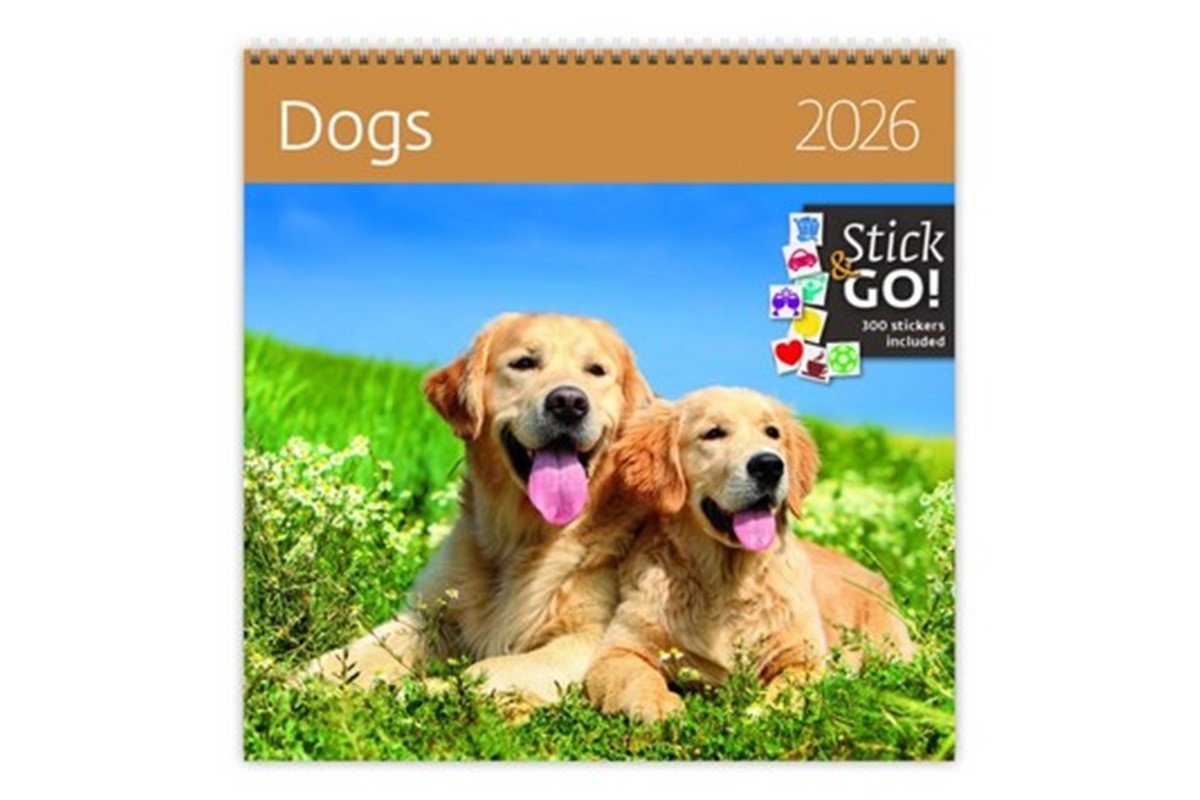 Kalendář nástěnný plánovací 2026 - Dogs