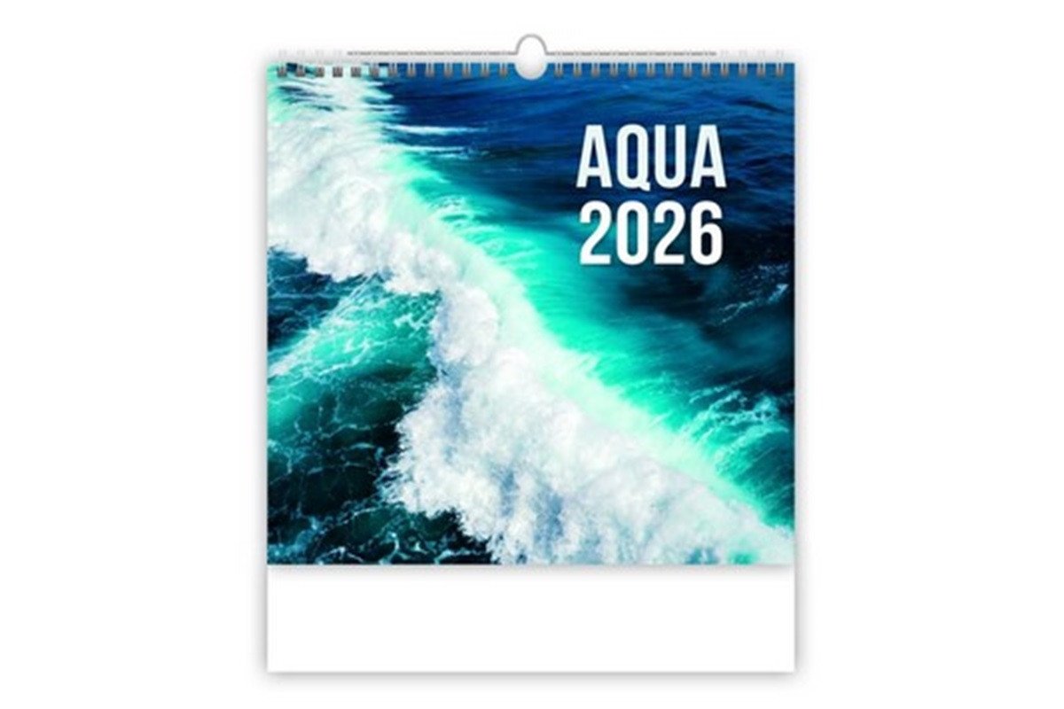 Kalendář nástěnný 2026 - Aqua