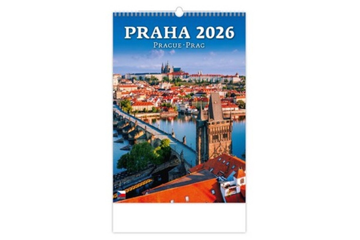 Kalendář nástěnný 2026 - PrahaPraguePrag