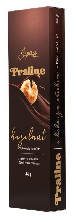 ISPIRITI PRALINE s lískovým ořechem v 70 hořké čokoládě 44g
