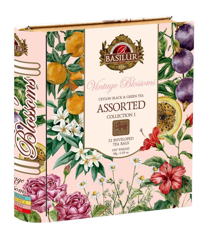 BASILUR Vintage Blossoms Book Assorted plech 32x15g