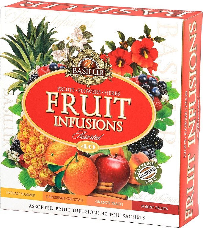 BASILUR Fruit Infusions Assorted přebal 40 gastro sáčků