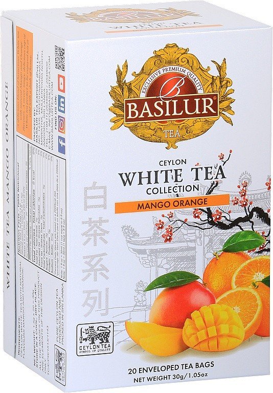 BASILUR White Tea Mango Orange přebal 20x15g