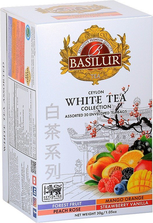 BASILUR White Tea Assorted přebal 20x15g
