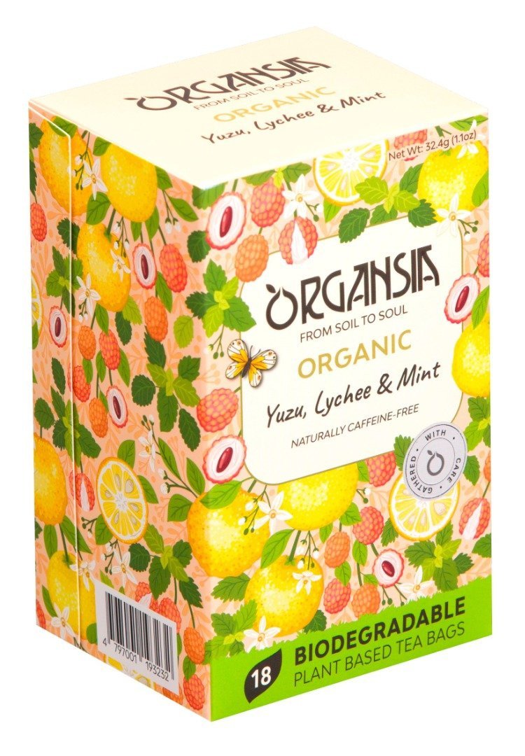 ORGANSIA BIO Yuzu Lychee and Mint přebal 18x18g