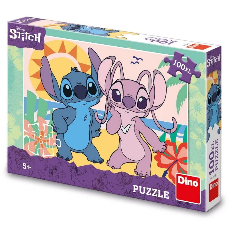 Puzzle Stitch na pláži 100 Xl dílků