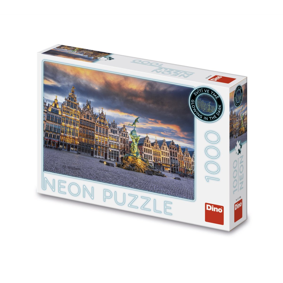 Puzzle Bouře nad Antverpami 1000 dílků Neon
