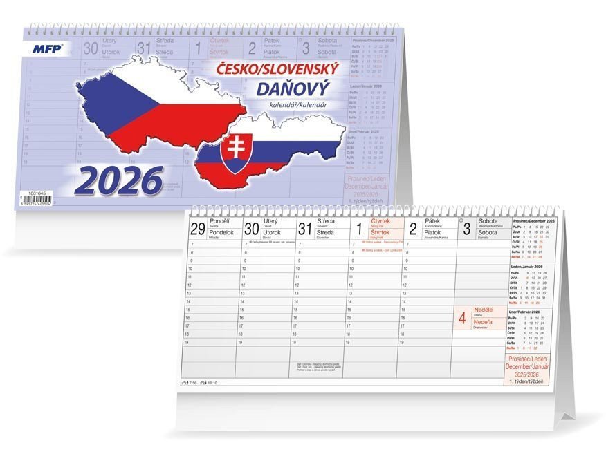 Daňový československý 2026 - stolní kalendář