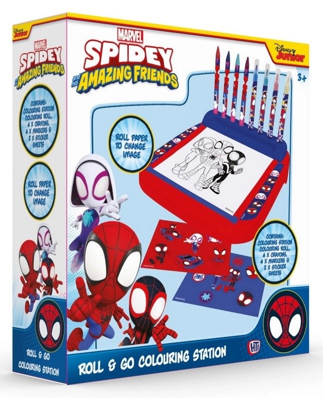 Spidey Stojan s omalovánkami a barvami