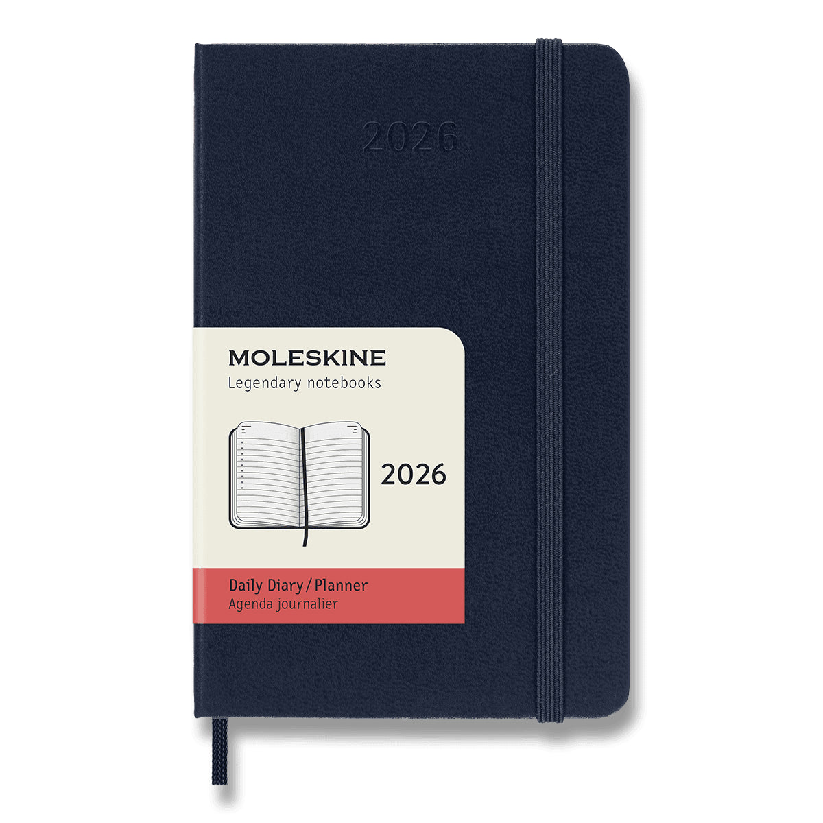 Diář Moleskine 2026 - tvrdé desky S denní modrý