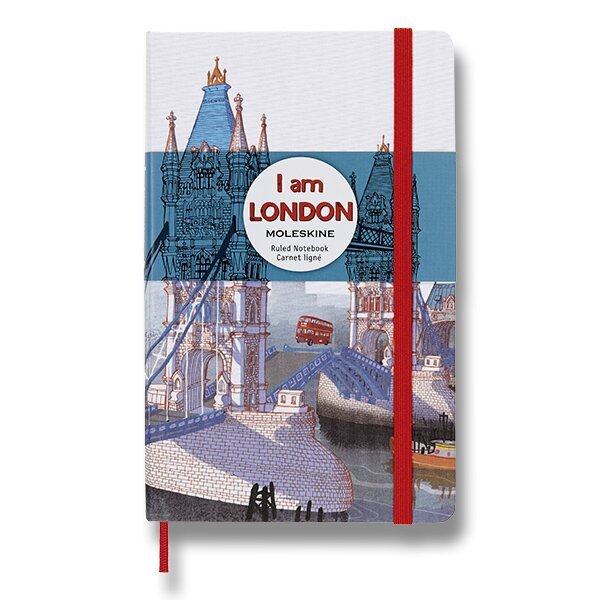 Zápisník Moleskine I am London - tvrdé desky L linkovaný