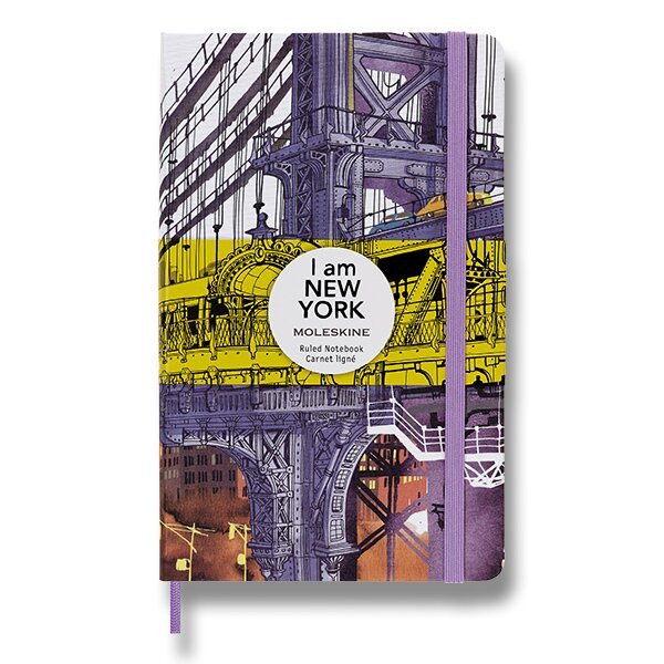 Zápisník Moleskine I am New York - tvrdé desky L linkovaný
