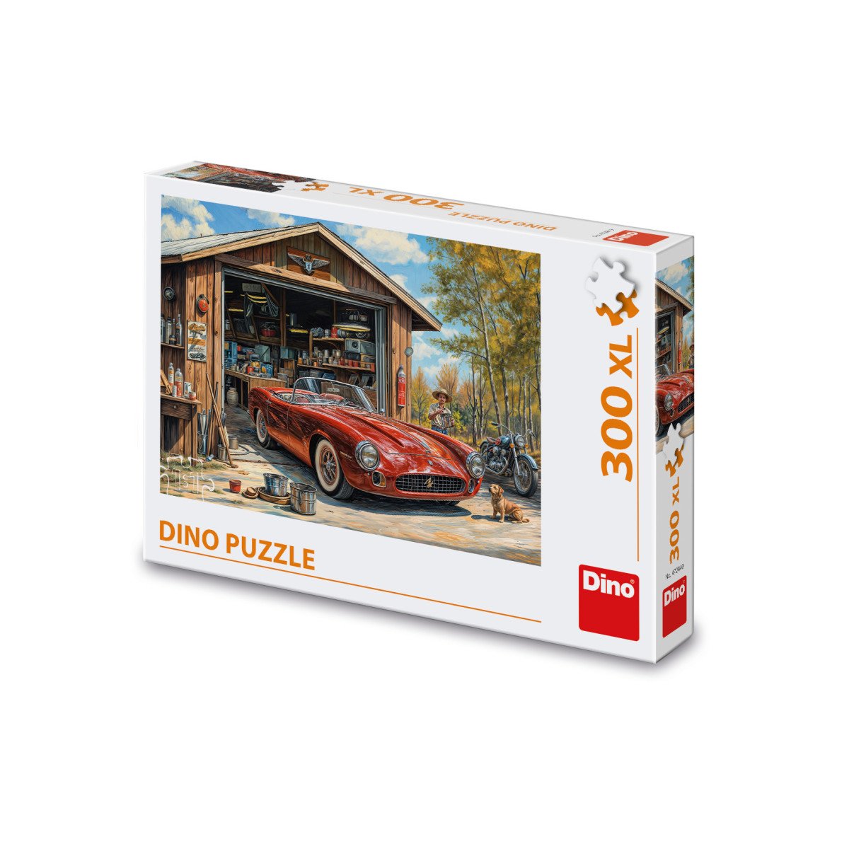Puzzle Jaguár v garáži 300 XL dílků